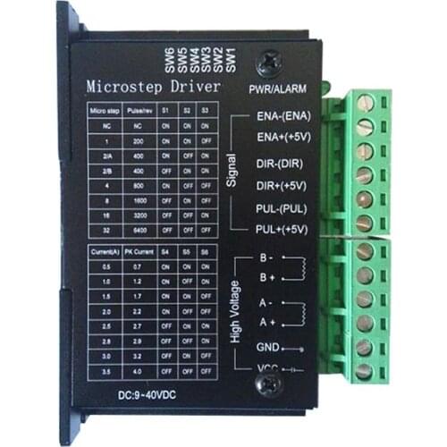1pcs Stepper Motor Driver TB6600 Nema 23 Nema 34 42/57/86 Nema17 4A DC9-40V 1 axis Stepping Motor CNC Engraving Machine