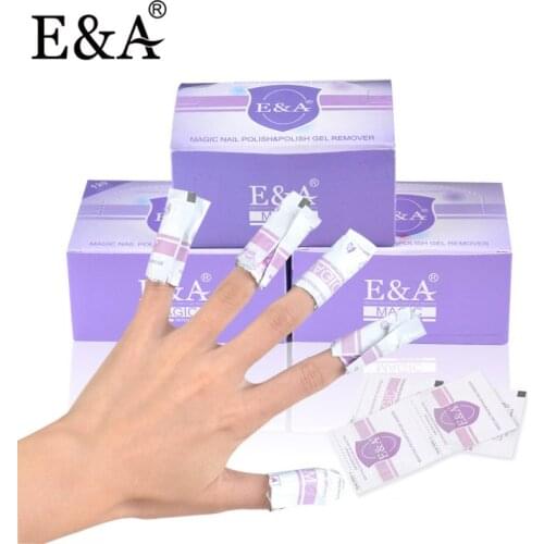 E&A Acetone Nail Polish Remover Disposable Nail Gel Polish Remover Wraps Easy Wipe Pad Packing of 120pcs