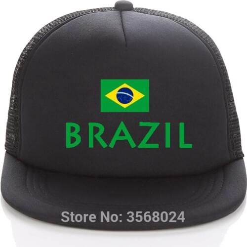 Sun Hats Kids/Men Trucker Caps Summer baseball Hat Female Snapbacks Printed Football BRAZIL Flag
