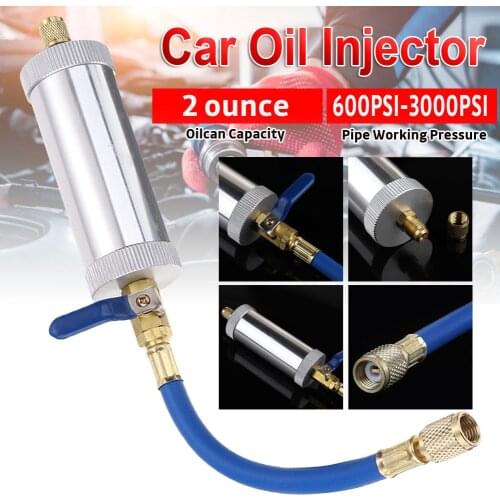 Air Conditioning Car Oil Injection Dye Injection Tool 2 Ounce 1/4" Pure Liquid Oil Coolant Filler Tube Car Accessories Drop Ship