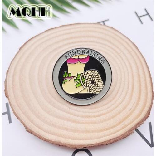 Creative Fun Round Enamel Pin Sexy Woman Bikini Stockings Brooch Alloy Badge Fashion Retro Woman Jewelry Gift For Friends