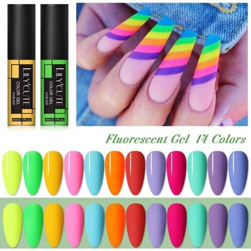 LILYCUTE Neon Gel Nail Polish