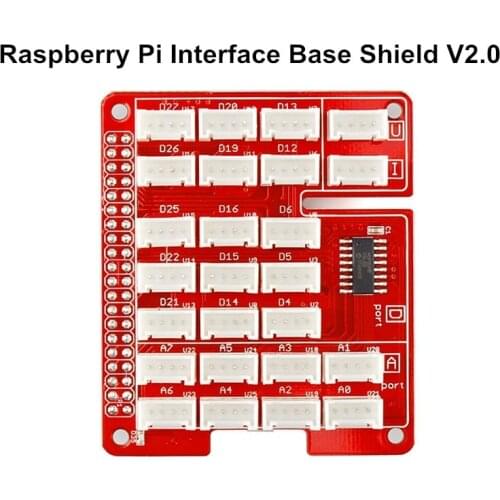 Base Shield V2.0 Raspberry Pi 4B Gpio Breadboard UART/I2C/Analog/Digital Interface JST 2.0mm Connection for RaspberryPi 3B