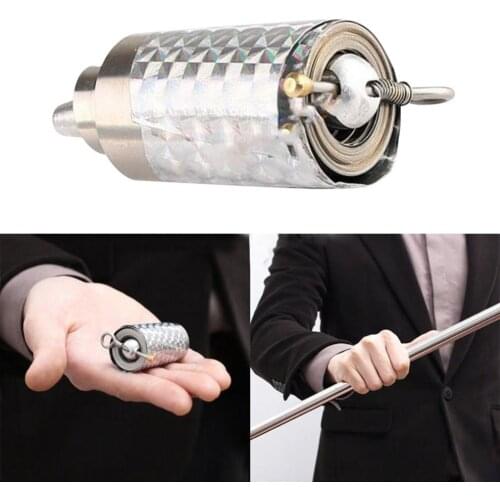 Silver Cudgel Metal Magic Tricks Toys For Professional Magician Stage Mini Steel Bomb Magic Props Bullet Stick