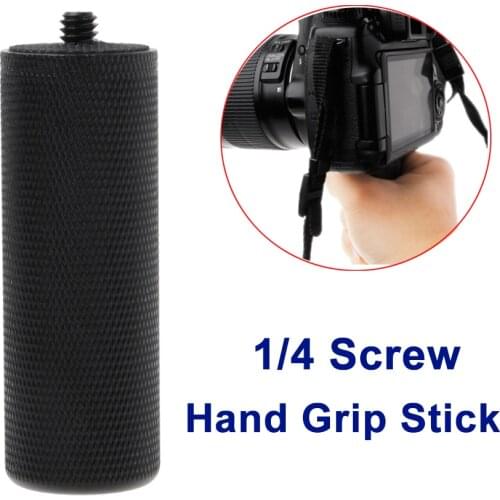 1/4'' Metal Handle Grip Stabilizer Holder Stand Handheld Stick For LED Flash Light SLR DSLR Camera 1/4 screw Camera Hand Grip