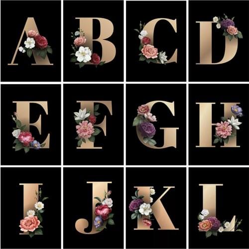 DIY Diamond Painting Text Mosaic Letter 5d Diamond Embroidery Cross Stitch Flower Word Home Decor Craft Kit