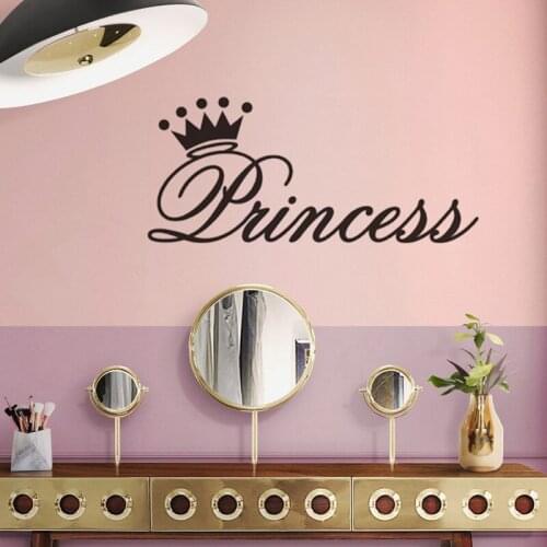 Modern style Princess crown Wall Sticker for Girl baby room bedroom Home Decoration art Decals bedside Stickers wallpaper