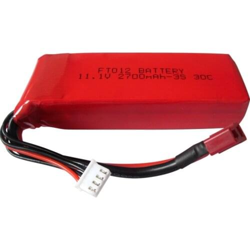 Upgraded High Capacity 11.1V 2700mAh Replacement Li-po Battery for Feilun FT012 RC Boat Spare Parts