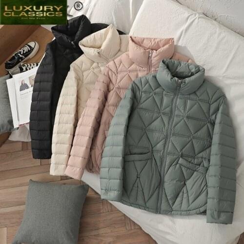 Autumn Winter White Down Coat Female Jacket Womens Clothing 2021 Korean Ultra Light Down Jacket Woman Parkas Hiver 20002