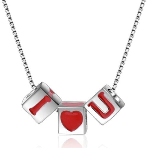 Romantic 2018 Fashion S Pendants&Necklace for Women Girl Cute Love Heart Crystal Lover Necklace Statement Jewelry Chocker