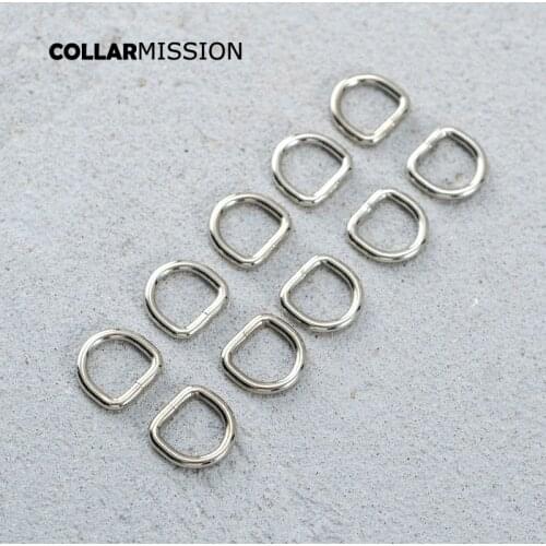 D-shaped buckle 10mm webbing DIY dog collar straps Bags backpack pet products parts Zinc Alloy plated metal buckle DK10Y