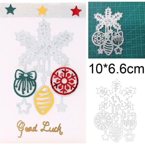 Christmas pendant snowflower Metal Cutting Dies Cutout Stencils Die Cut for DIY Scrapbooking Album Paper Card Embossing