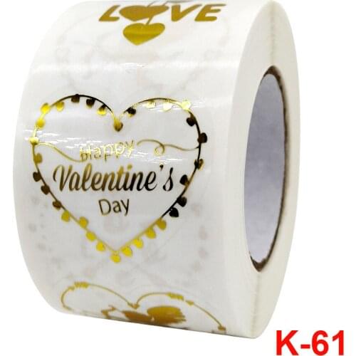 Sticker roll transparent dragon bronzing heart-shaped transparent sticker love thank you gift decoration sticker