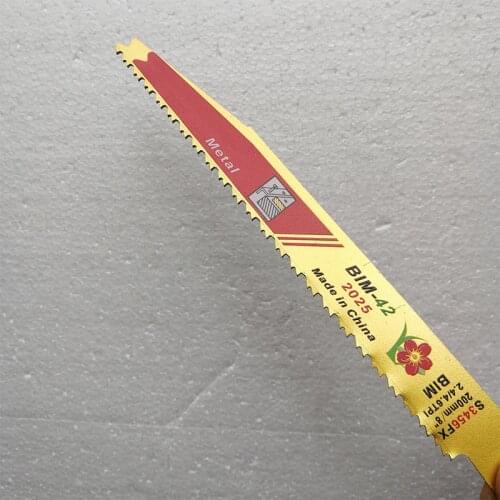 200mm Ti-coated reciprocating blade for jig saw tool and recip saw tools export to USA for wood cutting wood board cutting