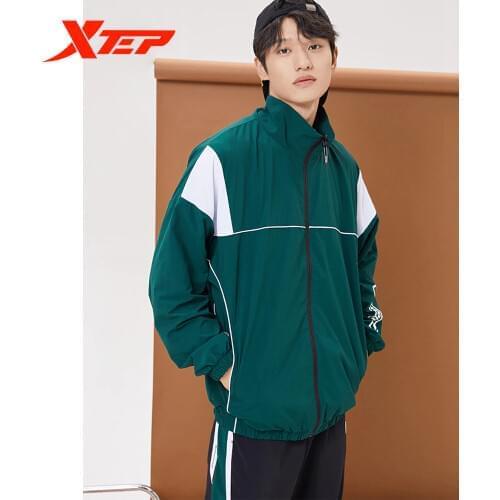XTEP Sports Casual Jacket Breathable Thin Section Stand-Up Collar Top Sportswear Zipper Mens Jacket 880329120142