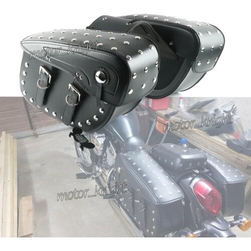 Big Size Retro Tail Tool Bags Rivet Prince Cruise Moto Luggage Bag For Harley For Indian For Suzuki Boulevard For Honda Shadow