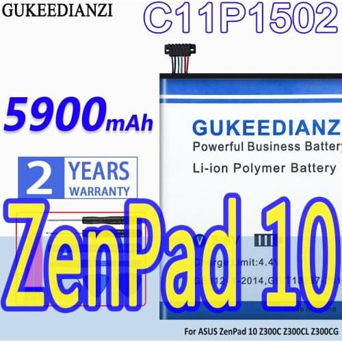 High Capacity GUKEEDIANZI Battery C11P1502 5900mAh For ASUS ZenPad 10 Z300C Z300CL Z300CG ZenPad10