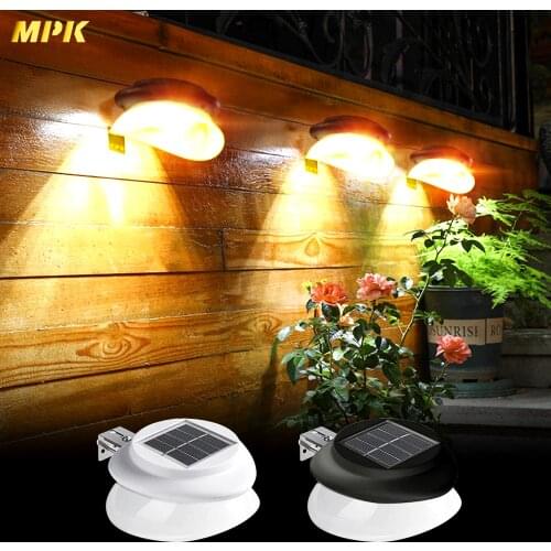Promote Buy 3 get 1 Free New Outdoors 9LED Solar Gutter Light Fence Wall Path Lamp Automatic Adjust Brightness Garden Porch