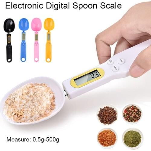LCD Display Electronic Digital Spoon Scale Mini Kitchen Spoon Scales Home Measure Tools Baking Supplies 5 Colors