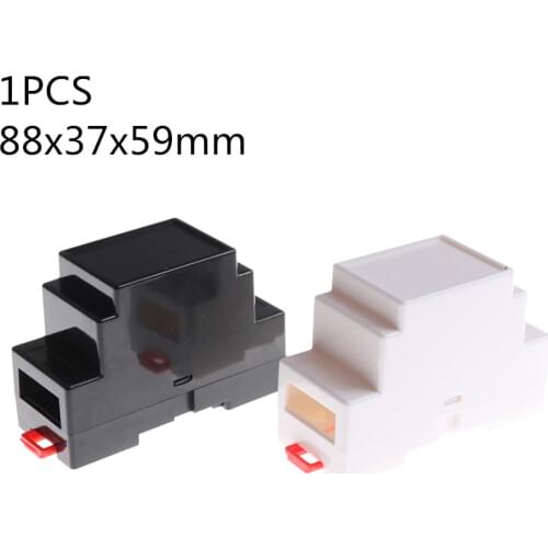 1PCS Plastic Electronics Box Project Case DIN Rail PLC Junction Box 2 Colors 88x37x59mm
