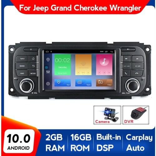 Car DVD Player for JEEP Grand Cherokee Liberty Wrangler/Chrysler/Dodge Android 10 Radio Stereo GPS Navigation Wifi Carplay Auto