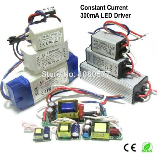 10pcs 1W-20W 300mA LED Driver, Constant Current Lighting Transformers For 1W 3W 5W 7W 9W 10W 12W 15W 18W 20W Lamp Power Supply