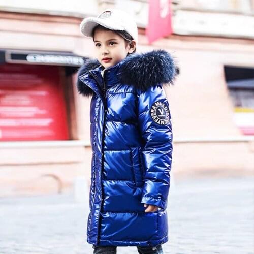 2021 New Kids Thick Warm Jackets Coat Winter Boys girl clothes Children parka Hooded Outerwear overcoat 3 5 6 7 8 9 12 14Years