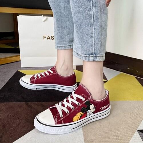 Childrens Disney spring new Spiderman white shoes boys cartoon Mickey mouse girls thick bottom stitching Mickey sports shoes