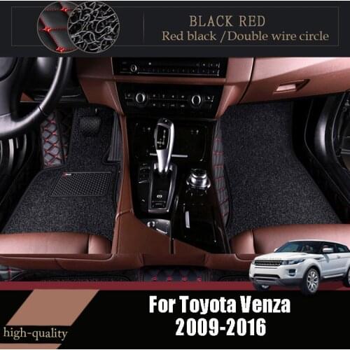 For Toyota Venza 2016 2015 2014 2013 2012 2011 2010 2009 Double Layer Wire Loop Car Floor Mats Carpets Accessories Leather Rugs