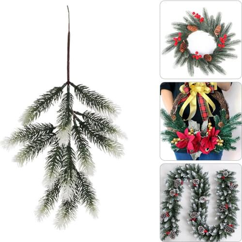 Artificial Christmas Pine Needles Ornaments Door Decoration Christmas Hanging Party Supplies Artificial Pine Needles Hoarfrost
