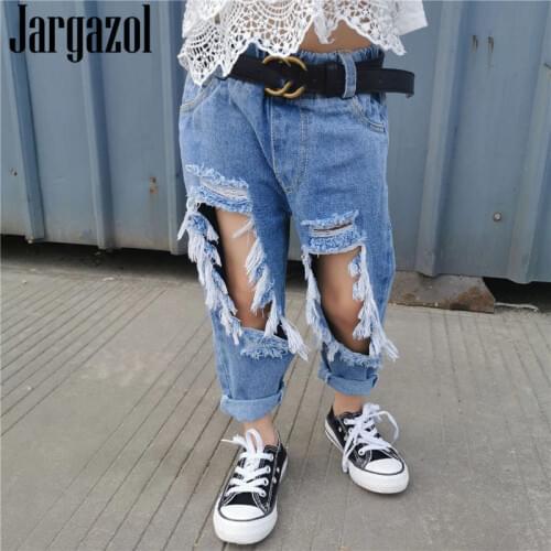 JARGAZOL Ripped Jeans For Girls
