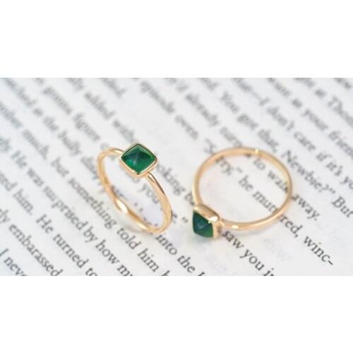 JL516 Fine Jewelry Solid 18K Nature Green Emerald Gemstones 0.83ct and Diamonds Rings for Women Fine Jewelry Presents