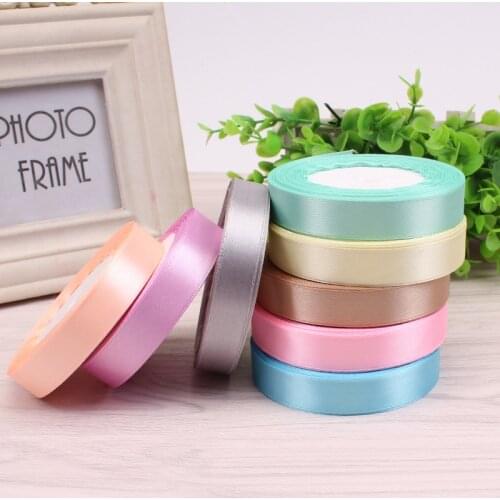 25Yards/Roll 15mm Satin Ribbon Christmas Party Wedding Decoration Gift Wrapping Ribbon DIY Handmade Crafts Sewing Material