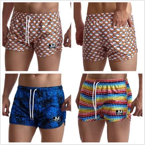 JOCKMAIL Summer Mens Swimwear Swim Shorts Trunks Beach Board Shorts Swimming Pants Swimsuits Mens Running Sports Surffing Shorts