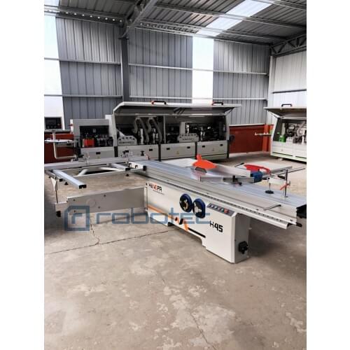 45 90 degree high quality woodworking sliding table panel saw machine/wood cutting machine/automatic band saw for wood working