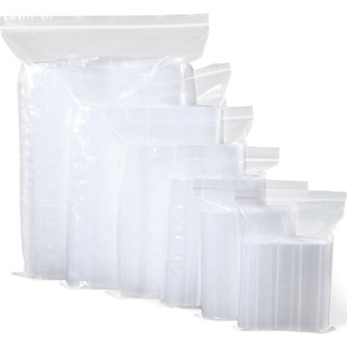 Extra Heavy-Duty Various Sizes Reclosable Plastic Packaging Bags Zip Lock Plastic Bags Zipper Clear Zip lock bags(pack of 50)