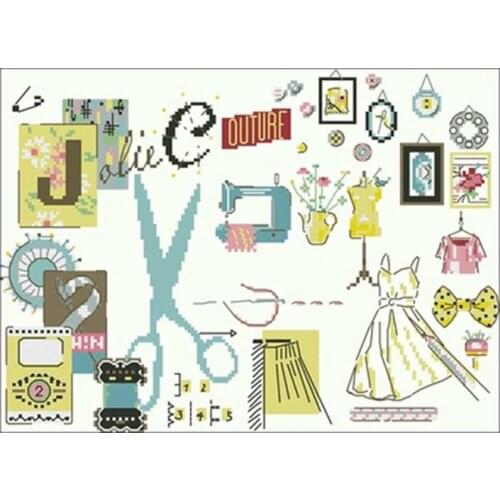 Fashion sewing shop patterns Counted Cross Stitch 11CT 14CT 18CT DIY Chinese Cross Stitch Kits Embroidery Needlework Sets