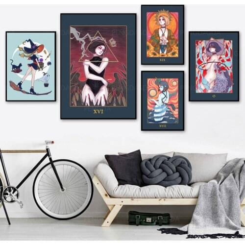 Modular Hd Prints Girls Picture Home Decoration Pumpkin Paintings Canvas Retro Cat Poster Wall Art For Living Room No Framework