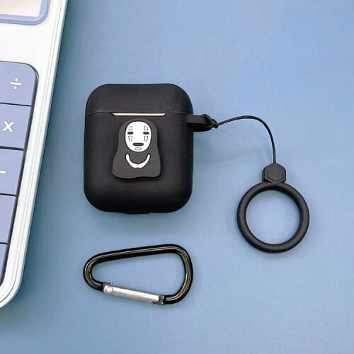 Cartoon Earphone Case With Finger Strap For AirPod 2 1 Case Silicone Charging Headphones Case For Airpods Protective Cover Box