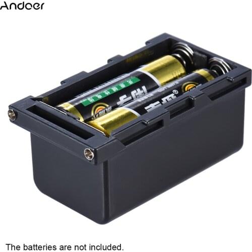 NP-F750 4pcs AA Battery Pack Case Battery Holder Power as NP-F750 Series Battery for LED Video Light Panel Monitor Battery Case