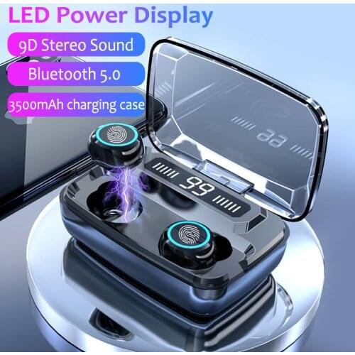 TWS Wireless Bluetooth Earphones 3500mAh Charging Box Headphones 9D HIFI Stereo Sports Waterproof Earbud Headset With Microphone