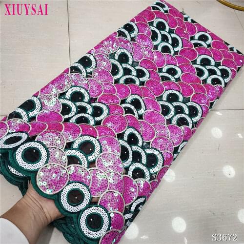 Nigerian Sequins Embroidery Latest African Laces Material 2020 High Quality beaded For Dress French Tulle Net Lace Fabric SL209