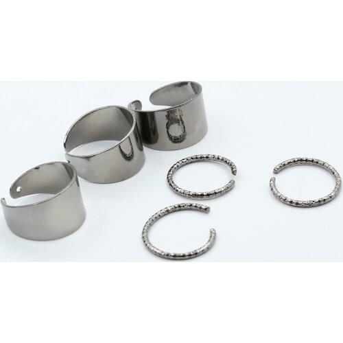 New 6 pcs per set Golden Black Silver Plated Knuckle Ring Metallic Adjustable Fashion Midi Rings for Women