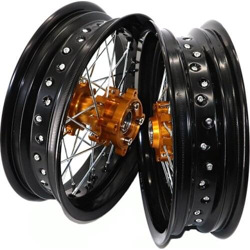 Motorcycle dirt Pit bike Rims 12mm hole 2.50x12 inch & 3.00x12 front and rear wheel rim with CNC hub