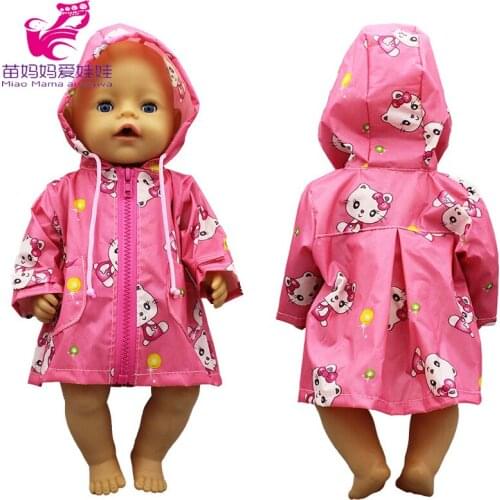 43 cm baby doll raincoat outfit set 18 inch American og girl doll clothes girl play toy doll wears