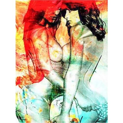 Full SquareRound 5D DIY Diamond Painting gay Lesbian Couple Lovers GirlEmbroidery Cross Stitch Mosaic sticker Home Decor GG3571