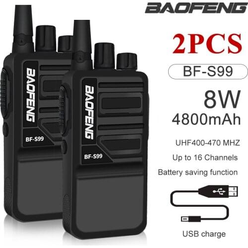 2pcs Portable Walkie Talkie Baofeng BF-S99 Mini Handheld Two Way Radios UHF 400-470 Radio Communicator Update bf888s Interphone