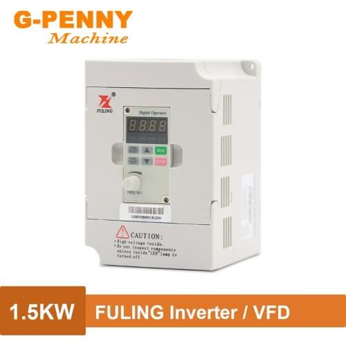 FULING Inverter VFD 1.5KW 220V Variable Frequency Drive for spindle motor speed control 1000Hz 3-phase output 7A Current