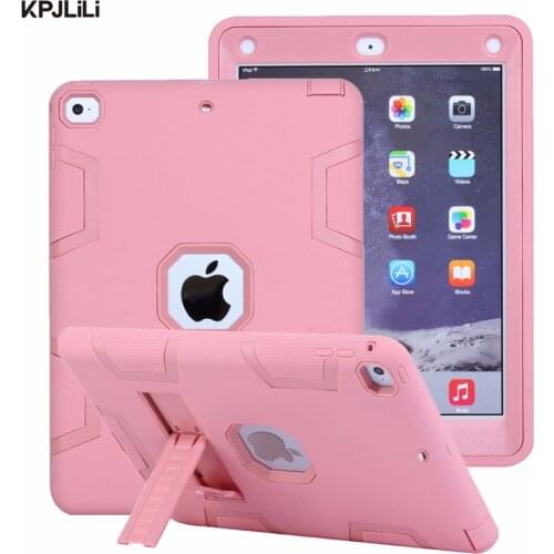 Shockproof Case for Apple iPad 9.7 inch 2017 2018 New Kickstand Kids Silicone Hard Full Body Protective Case Cover for iPad 2018