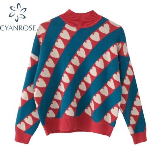 Pullovers Women O-Neck Sweaters Autumn Winter Long Sleeve Harajuku loose casual Knit Women Casual loose Sweater Long Style Top